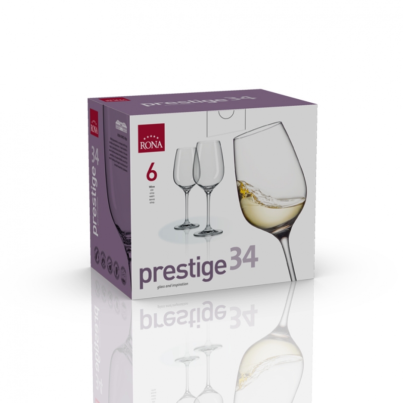 Набор бокалов для вина PRESTIGE 340мл, 6 шт
